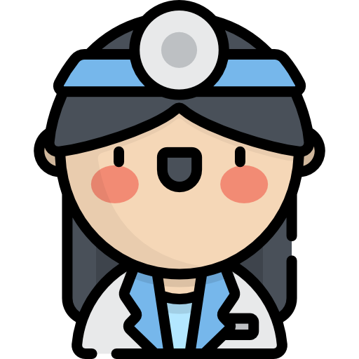medico Kawaii Lineal color icona