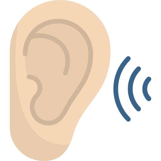 Ear Kawaii Flat icon