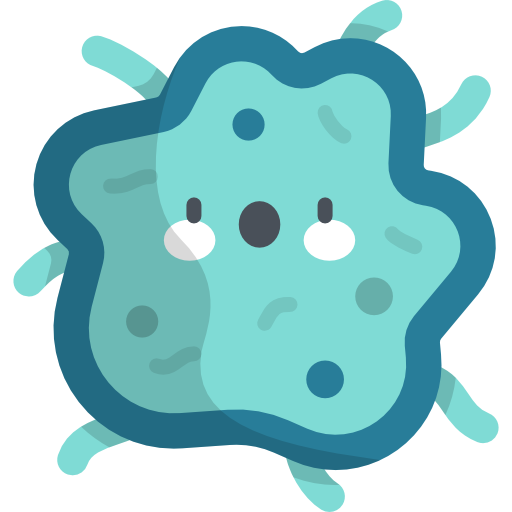Bacteria Kawaii Flat icon