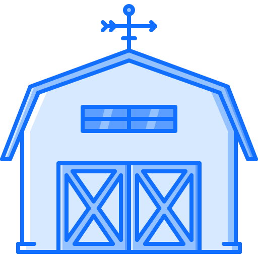 Barn Coloring Blue icon