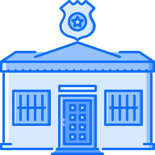 estación de policía Coloring Blue icono