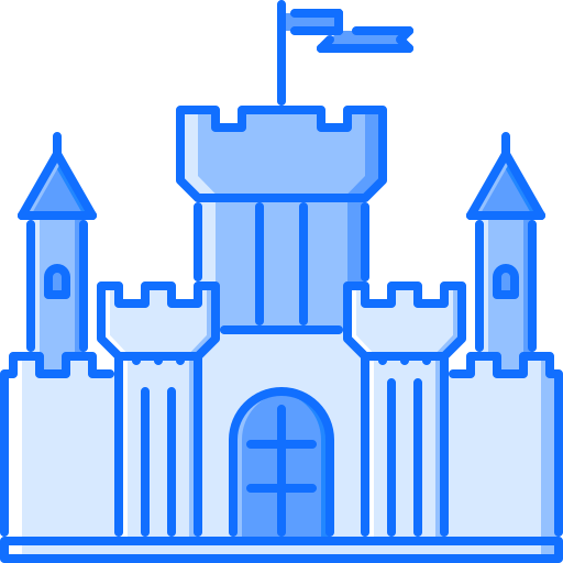 zamek Coloring Blue ikona