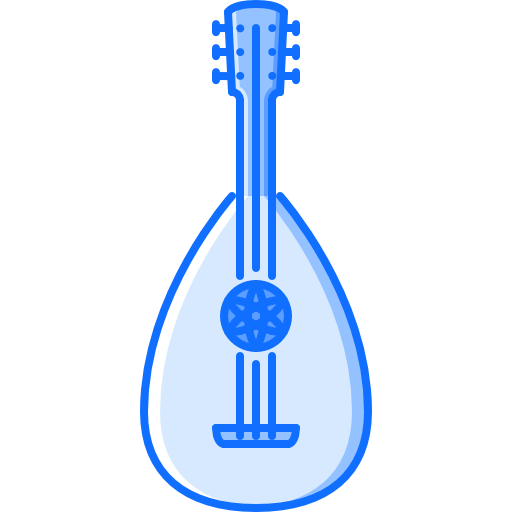 Mandolin Coloring Blue icon