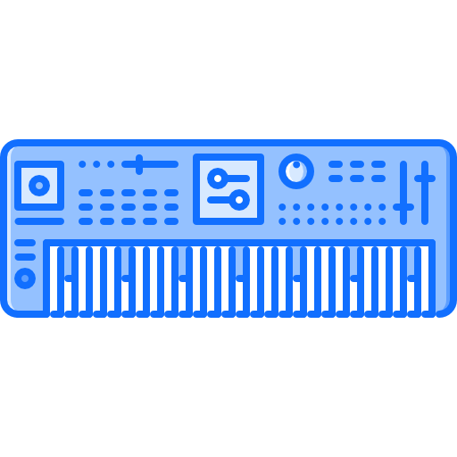 synthesizer Coloring Blue icon