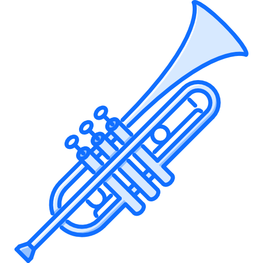 Trumpet Coloring Blue icon