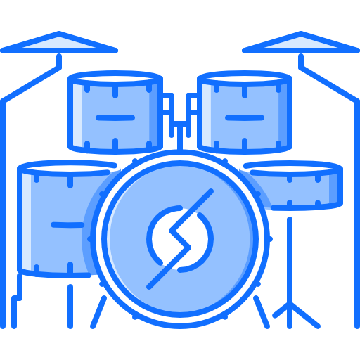 Drums Coloring Blue icon