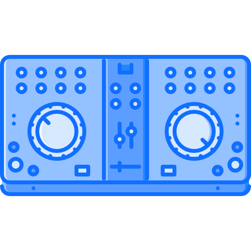 턴테이블 Coloring Blue icon