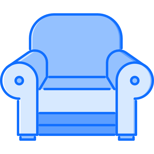 fauteuil Coloring Blue Icône