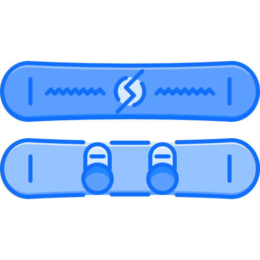 Snowboarding Coloring Blue icon