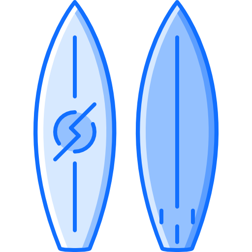 Surfboard Coloring Blue icon