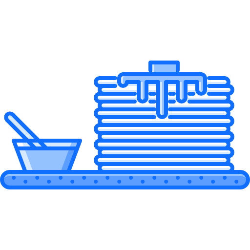 Pancakes Coloring Blue icon