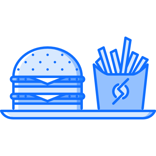 fast food Coloring Blue ikona
