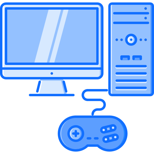 komputer Coloring Blue ikona