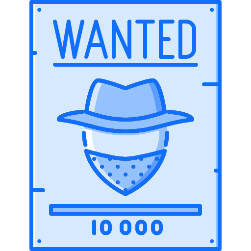 Wanted Coloring Blue icon