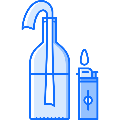cocktail molotov Coloring Blue Icône