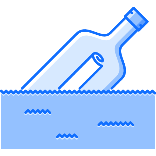 botella Coloring Blue icono