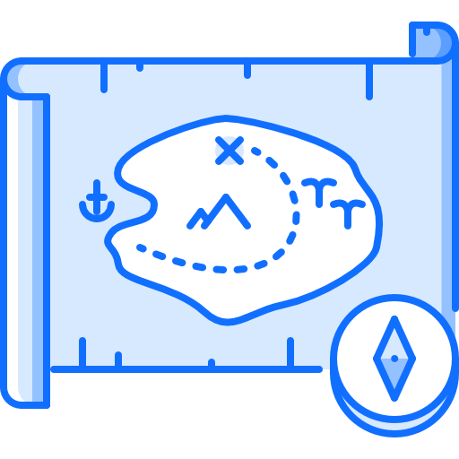 mapa Coloring Blue icono