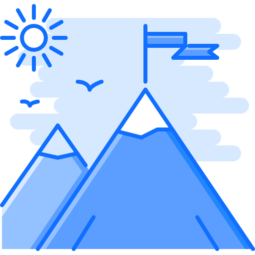 montagne Coloring Blue Icône
