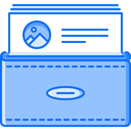 카드 방문 Coloring Blue icon