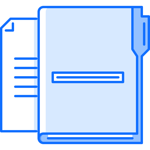 Document Coloring Blue icon
