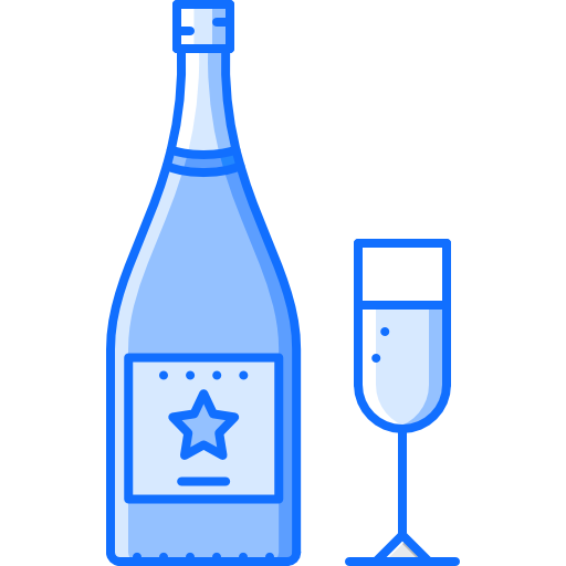 champanhe Coloring Blue Ícone