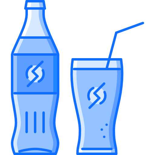un soda Coloring Blue Icône