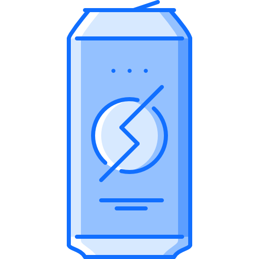 energiedrank Coloring Blue icoon