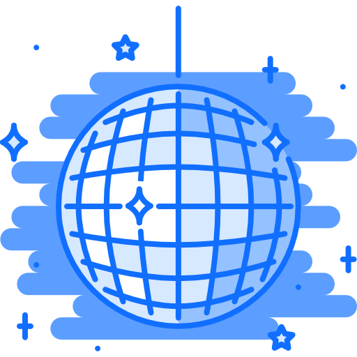 ミラーボール Coloring Blue icon