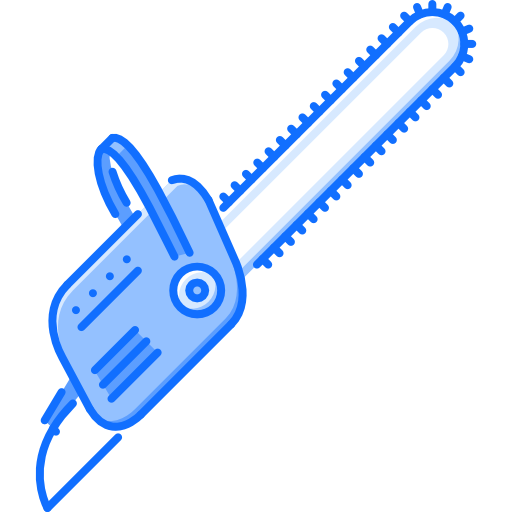 Electric saw Coloring Blue icon