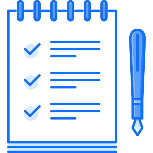 Check list Coloring Blue icon