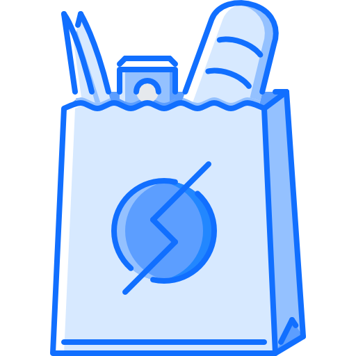 plastic tas Coloring Blue icoon