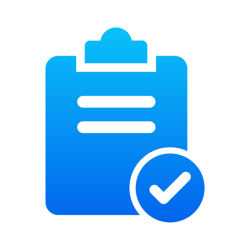 klembord-lijst-check Generic Flat Gradient icoon
