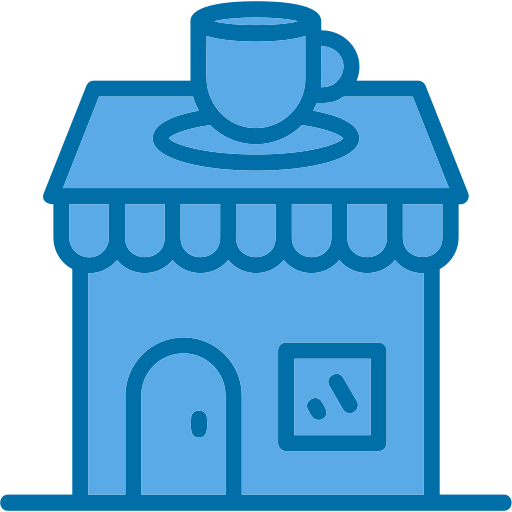 커피 샵 Generic Blue icon