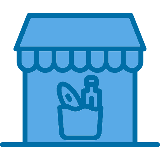 Groceries store Generic Blue icon