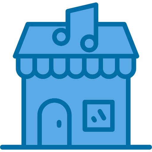 Music shop Generic Blue icon