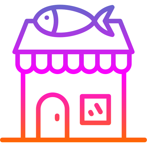 Рыбный магазин Generic Gradient иконка