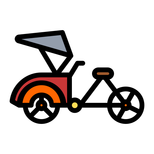 becak Generic Outline Color icon