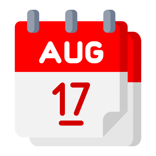 August 17 Generic Flat icon