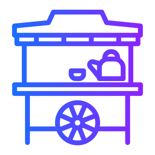 wózek z żywnością Generic Gradient ikona