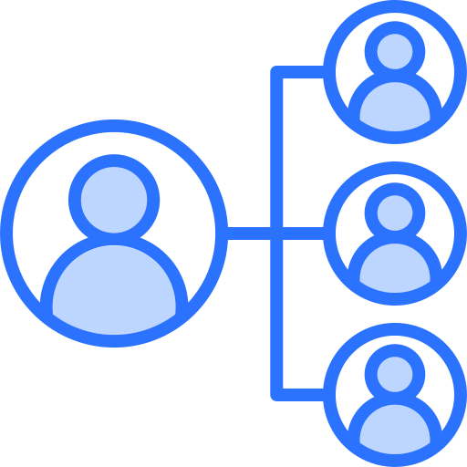 estrutura de organização Generic Blue Ícone