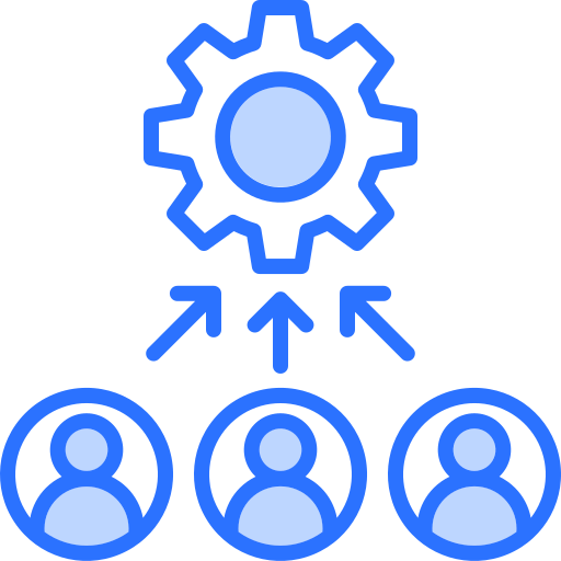 Team management Generic Blue icon