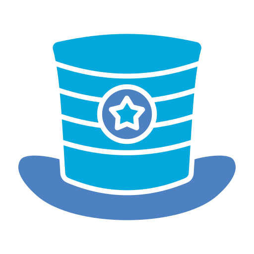 Top hat Generic Blue icon