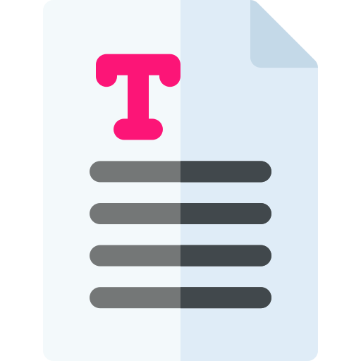 archivo de texto Basic Rounded Flat icono