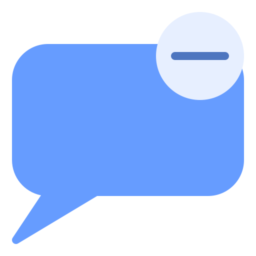 メッセージを削除する Generic Blue icon