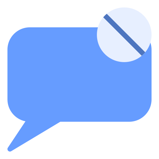 Block chat Generic Blue icon