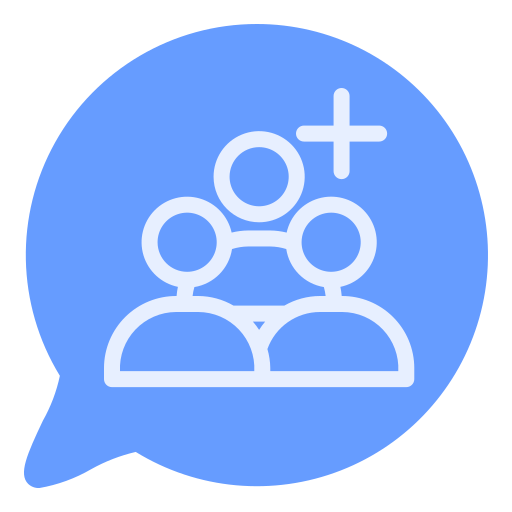 グループチャット Generic Blue icon