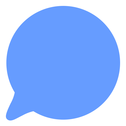 チャットバブル Generic Blue icon