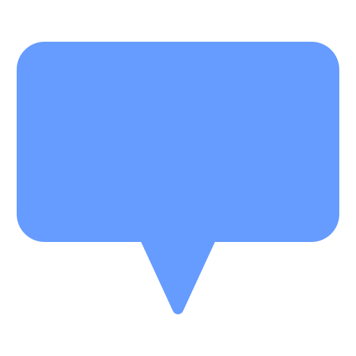 チャットバブル Generic Blue icon