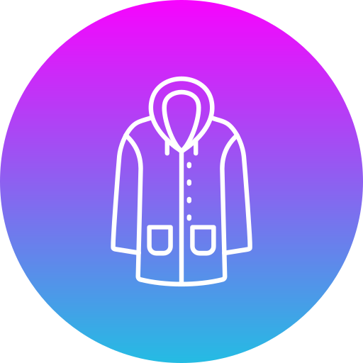 płaszcz przeciwdeszczowy Generic Flat Gradient ikona