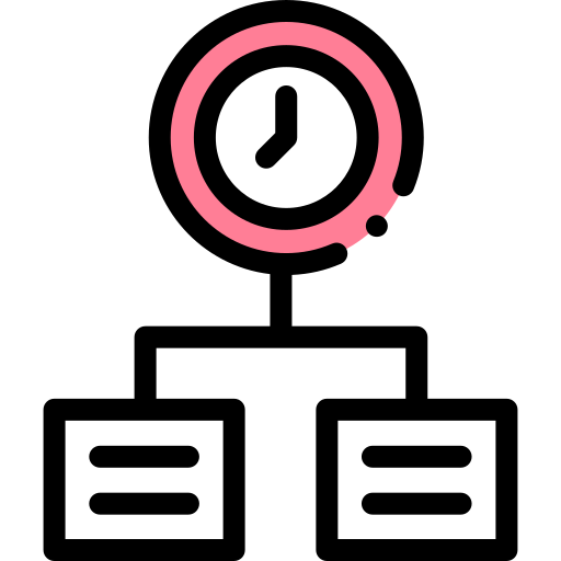 administrador de tiempo Detailed Rounded Lineal color icono